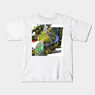 big wetland city urban collage photo art ecopop in nature landscape Kids T-Shirt